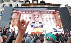 Supporters of newly-elected president Francois Hollande,