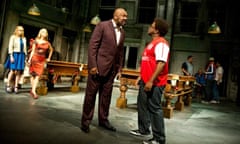 Lenny Henry, centre, as Antipholus of Syracuse in The Comedy of Errors at the National theatre.