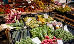 Market stall with fresh produce