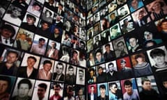 Portraits of victims of the 1995 Srebrenica massacre