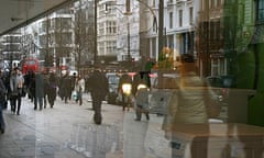 Shoppers on Oxford Street, London.