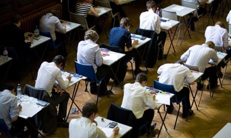 GCSE exam at Maidstone Grammar school, Kent