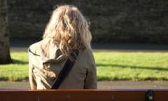 Woman on park bench
