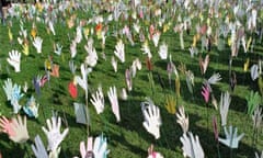 Hands Up For Peace, an anti-war campaign set up by school students to protest at  Iraq