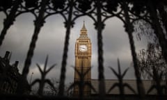 Big Ben through railings