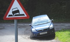 Potholes roadsign