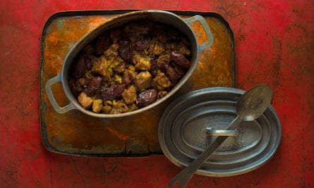 LAMB TAGINE WITH MEDJOUL DATES, Paula Wolfert