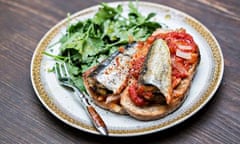 sardines with tomatoes on toast