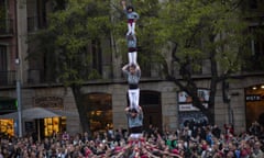 The Castellers de Sants group in Barcelona