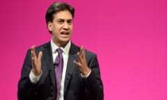 Ed Miliband, speaks to party members on the day before his keynote speech in Manchester