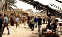 Majid Majidi and crew on the set of Muhammad, Messenger of God