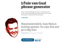 The Louis van Gaal phrase generator