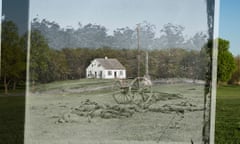 Bodies at the Dunker Church in Antietam, Maryland, September 1862. The battle of Antietam was the bloodiest single-day battle in US history, and Dunker Church was the focus of Union attacks against the Confederates. In 1921, a storm destroyed the church, but it was rebuilt for the 100th anniversary of the battle in 1962.
