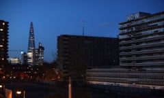 London's Heygate Estate with the Shard in the background