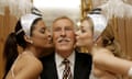 Bruce Forsyth with Miss Puerto Rico Jennifer Guevara and Miss England Georgia Horsley 