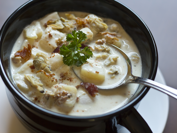 New England clam chowder