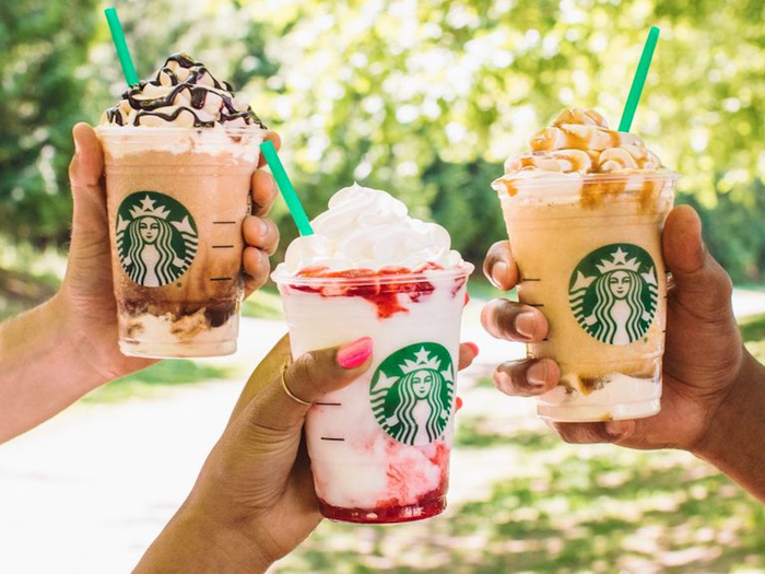The new Serious Strawberry Frappuccino at Starbucks.