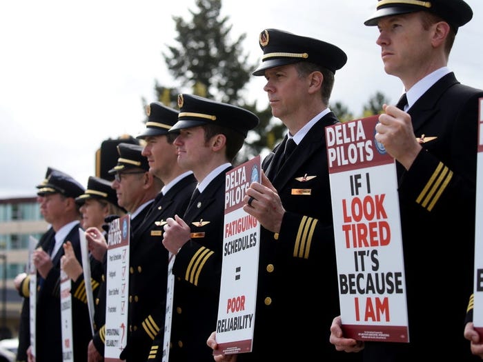 Delta pilot picket.