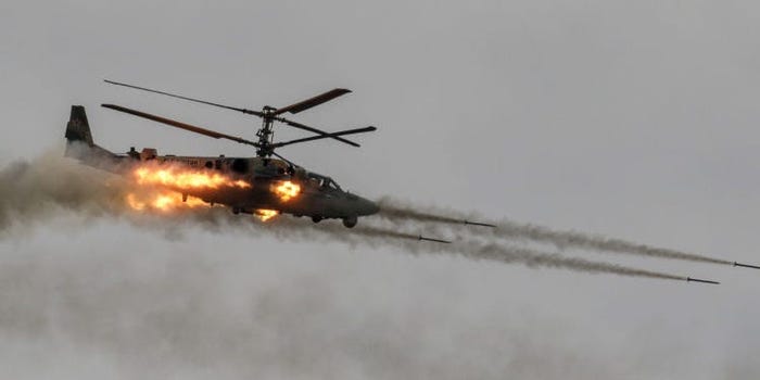 Russian Air Force Kamov Ka-52 "Alligator" attack helicopter