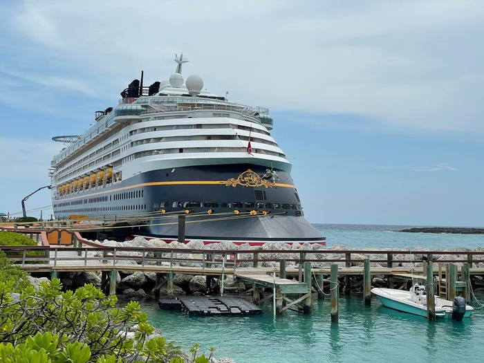 exterior of the disney magic cruise ship