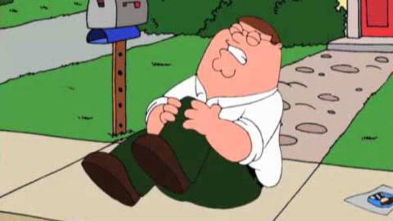 Peter Hurts His Knee