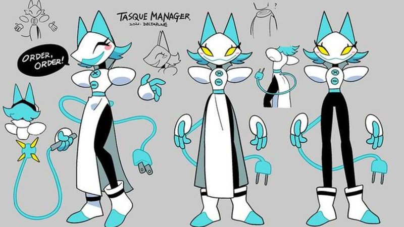 Tasque Manager character concept artwork from Deltarune Chapter 2.