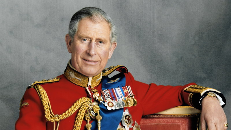 A photo of British royal member King Charles III.