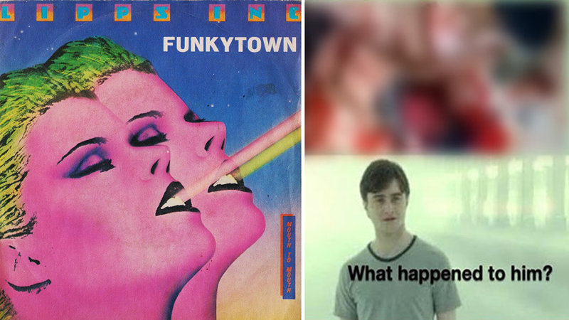 funkytown song cover and gore video meme.