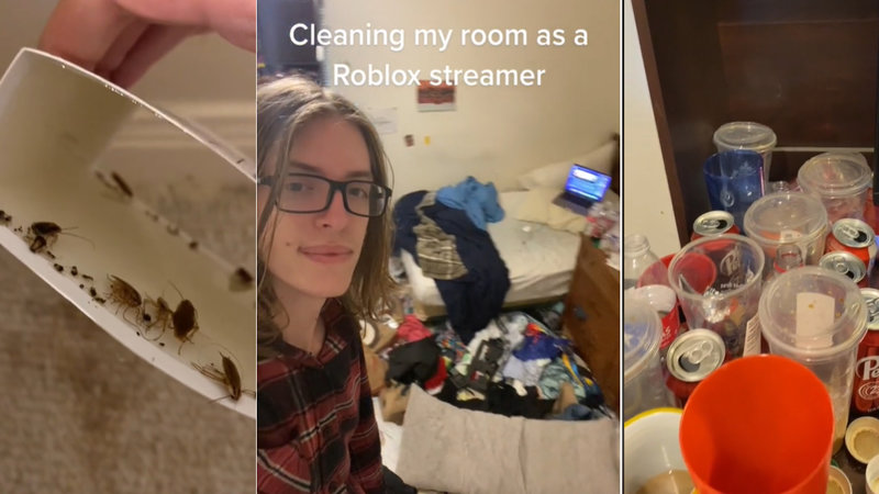 streamer PowEnvy and his messy room