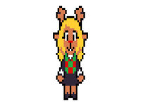 Noelle Is Trans / Noelle's Antlers Debate depicting the sprite of the Deltarune character.