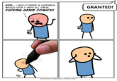 GOD... I WISH CYANIDE & HAPPINESS WOULD STOP IT WITH ALL THESE F------ GENIE COMICS!! GRANTED! Cyanide and Happiness Explosm.net