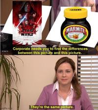 STAR WARS MARMITE 4.4 CAST PATHASE 125g Corporate needs you to find the differences between this picture and this picture. mgflip.com They're the same picture.