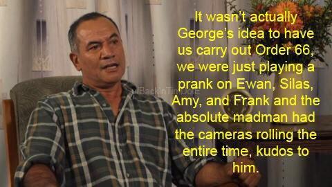 It wasn't actually George's idea to have s cairy our6 we were just playing a prank on Ewan, Silas, my, and Frank and the absolute madman had the cameras rolling the entire time, kudos to him.