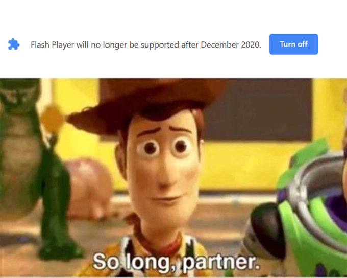 Flash Player will no longer be supported after December 2020. Turn off Sollong, partner.