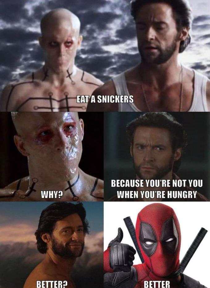 EAT A SNICKERS BECAUSE YOU'RE NOT YOU WHY? WHEN YOU'RE HUNGRY BETTER? BETTER