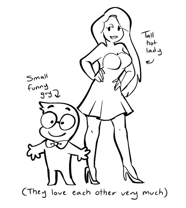 Small funny guy 2 Тарут (They love each other very Tall hot lady much)