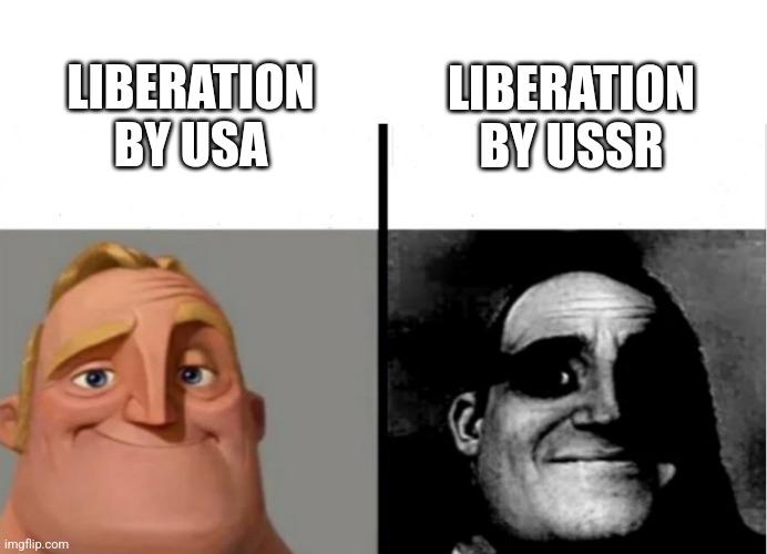 imgflip.com LIBERATION BY USA LIBERATION BY USSR