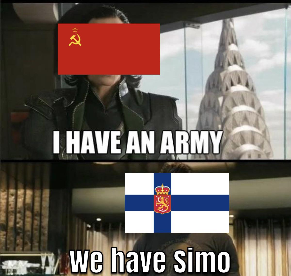 I HAVE AN ARMY We have simo