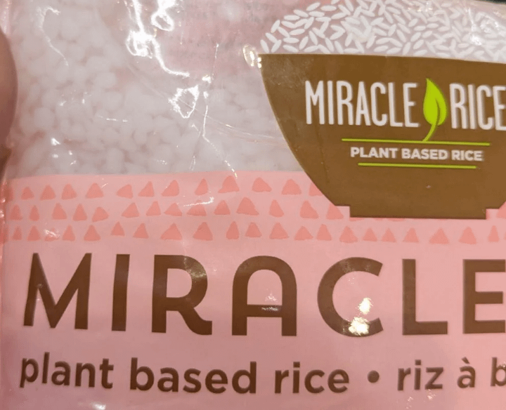 MIRACLE RICE PLANT BASED RICE MIRACLE plant based rice ⚫ riz à b