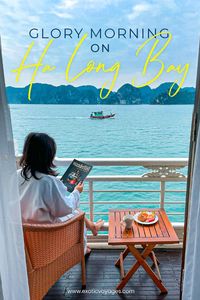 This is how your morning would look like while cruising on Ha Long Bay. Ha Long Bay, declared a World Heritage Site by UNESCO in 1994, is famed for its limestone formations rising from the emerald sea of Vietnam.