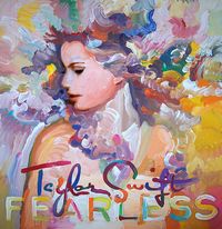 Taylor Swift Fearless album cover pop art painting by Howie Green