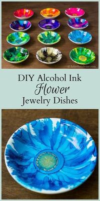 Alcohol ink jewelry dishes are easy to create, and make beautiful handmade gifts. Caution: you may become obsessed with this creative art.