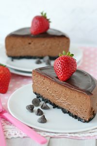 Mini Chocolate Cheesecake... yum! Perfect for 2, 4 or 6 servings.