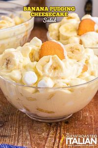 Banana Pudding Cheesecake Salad is light and sweet, with an incredibly silky texture. Make this cheesecake salad recipe in just 20 minutes!