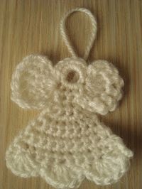 Crocheted Christmas Angel Ornament ~ Free pattern