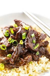 Keto Slow Cooker Mongolian Beef Recipe | Wholesome Yum