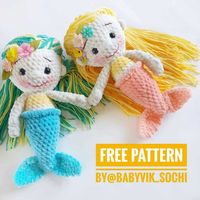 Amigurumi Cute Mermaid Crochet Free Pattern - Free Crochet Patterns