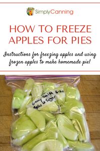 Freezing apples can be done in many ways. SimplyCanning.com has tips, tricks, and shares 3 different ways you can preserve your apples in the freezer for easy use later.