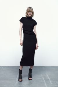 SOFT DRESS WITH RUCHING - Black | ZARA United States