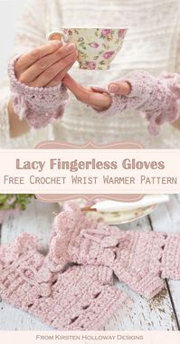 Secret Garden Fingerless Gloves | Free Crochet Pattern | Kirsten Holloway Designs